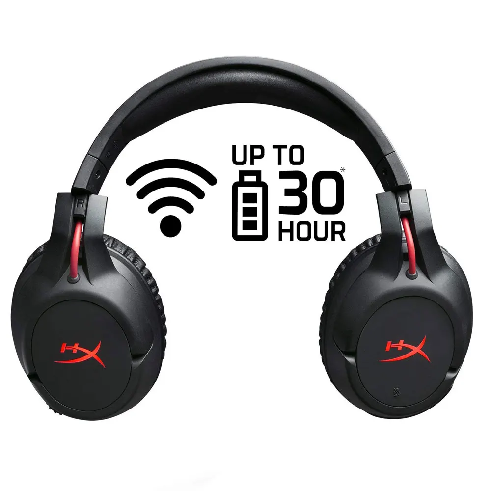 hyperx new arrival 2018 wireless earphones cloud flight headset 30hour battery life for pc gaming cs - fortnite gaming headset ps4